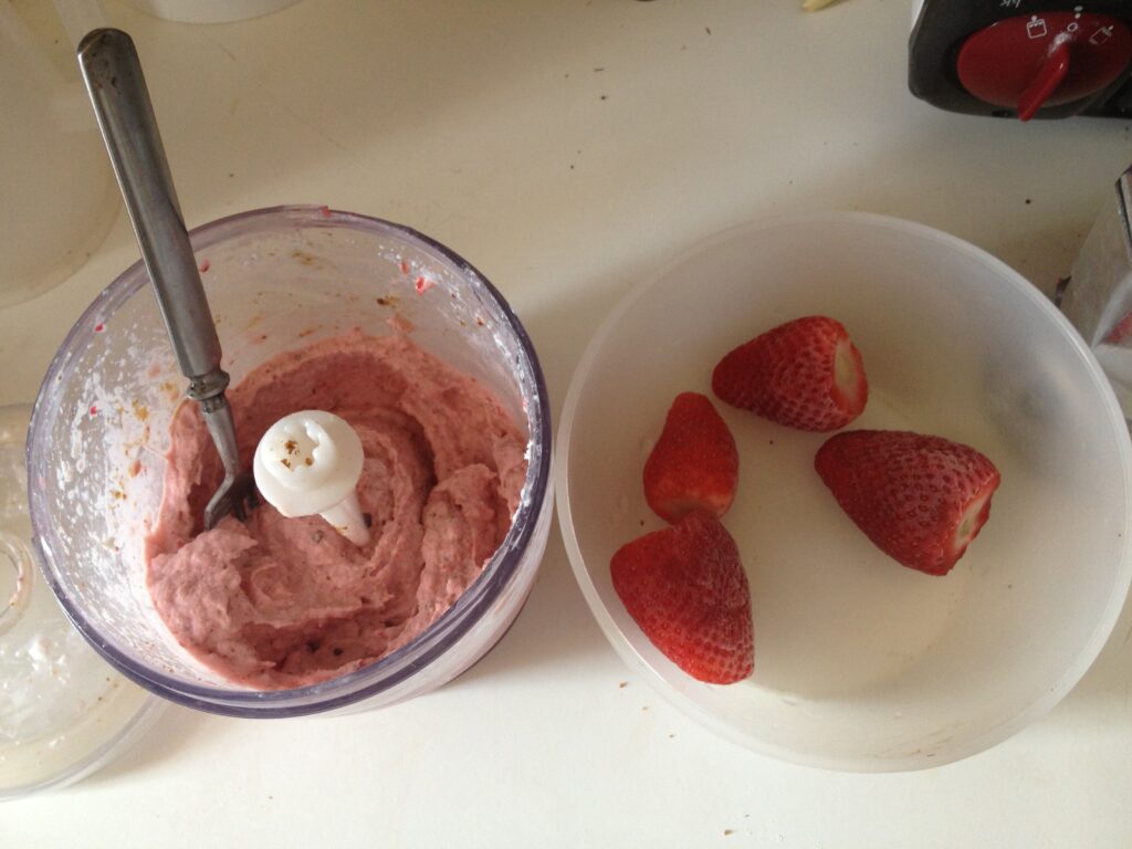 gelato fragole, fatto in casa