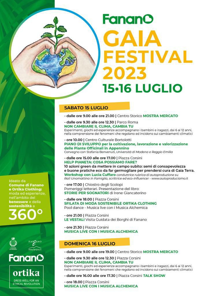 Gaia Festival 2023 - Fanano - Programma