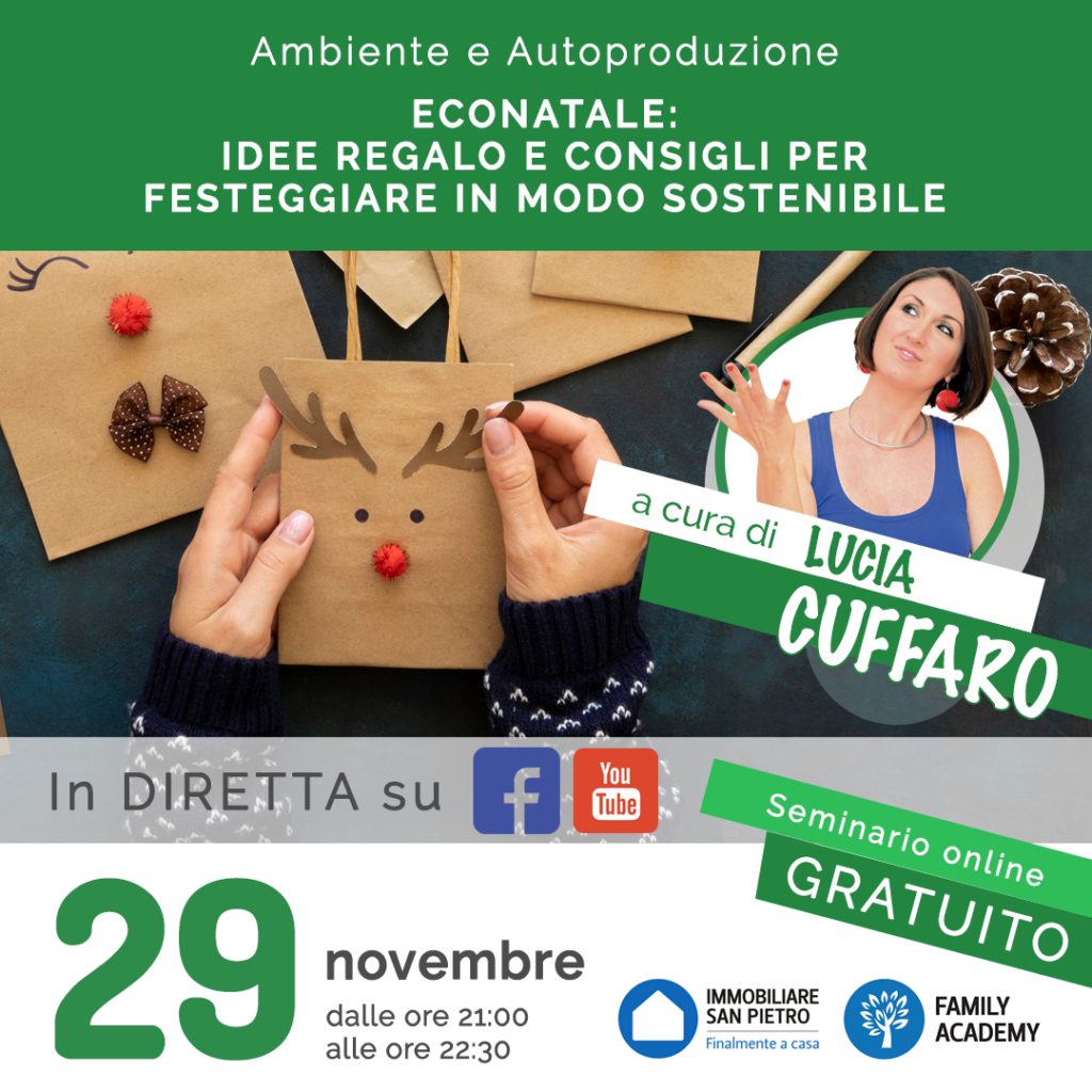 Seminario on line – EcoNatale: Idee Regalo e Consigli per festeggiarlo in modo Sostenibile