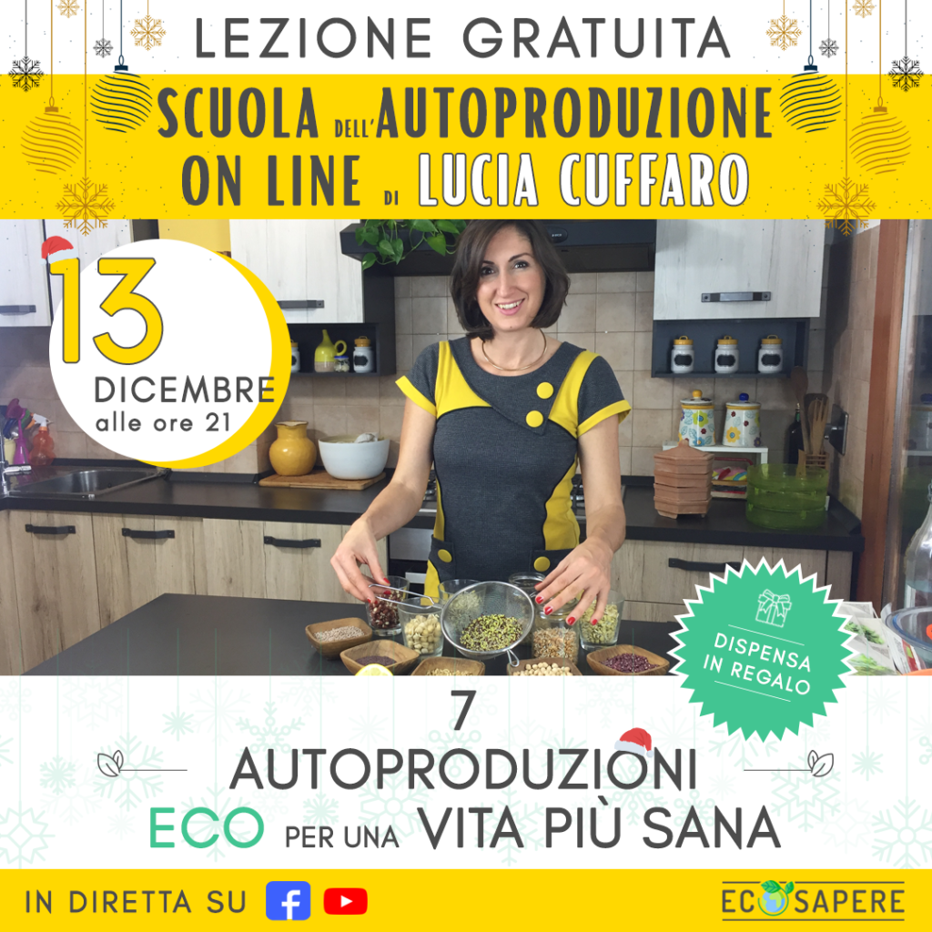 Diretta live gratuita - 7 Autoproduzioni Eco per una Vita più Sana - Lucia Cuffaro